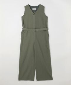 COMME CA PLATINUM / コムサ・プラチナ サロペット・オールインワン | 高密度リネンストレッチ ジャンプスーツ