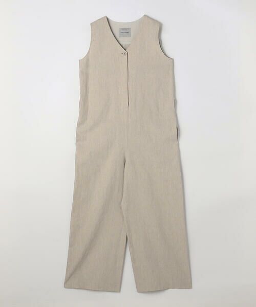 COMME CA PLATINUM / コムサ・プラチナ サロペット・オールインワン | 高密度リネンストレッチ ジャンプスーツ | 詳細2