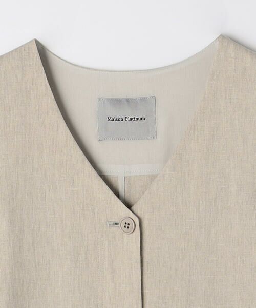 COMME CA PLATINUM / コムサ・プラチナ サロペット・オールインワン | 高密度リネンストレッチ ジャンプスーツ | 詳細3