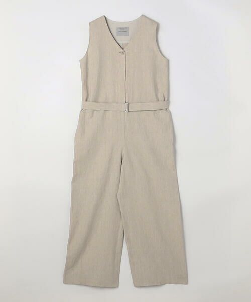 COMME CA PLATINUM / コムサ・プラチナ サロペット・オールインワン | 高密度リネンストレッチ ジャンプスーツ（15:亜麻）