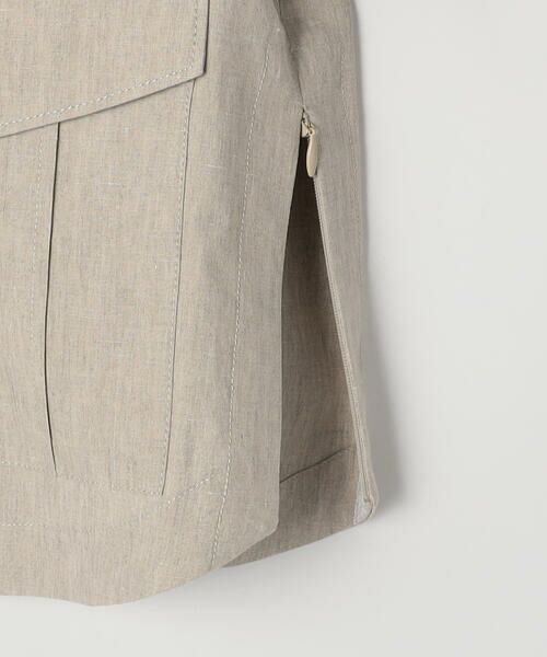 COMME CA PLATINUM / コムサ・プラチナ ブルゾン | 高密度リネンストレッチ フィールドジャケット | 詳細12