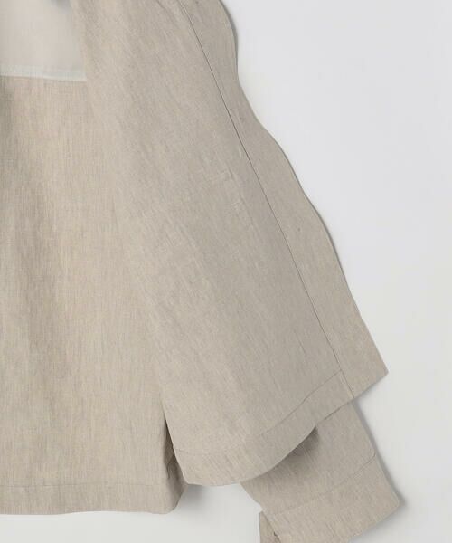 COMME CA PLATINUM / コムサ・プラチナ ブルゾン | 高密度リネンストレッチ フィールドジャケット | 詳細13
