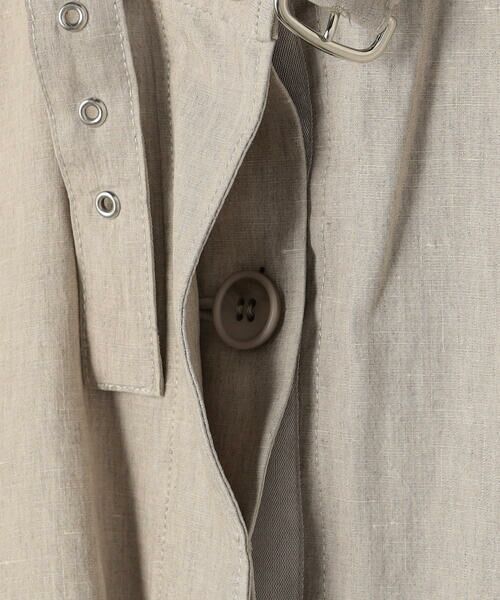 COMME CA PLATINUM / コムサ・プラチナ ブルゾン | 高密度リネンストレッチ フィールドジャケット | 詳細14