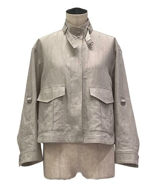 COMME CA PLATINUM / コムサ・プラチナ ブルゾン | 高密度リネンストレッチ フィールドジャケット | 詳細16