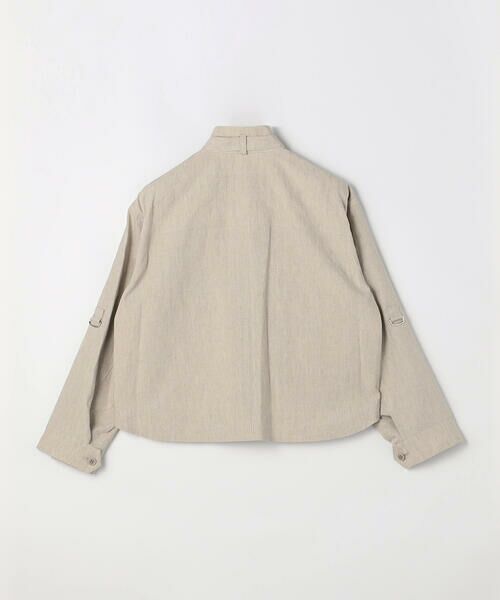 COMME CA PLATINUM / コムサ・プラチナ ブルゾン | 高密度リネンストレッチ フィールドジャケット | 詳細3