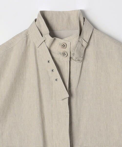 COMME CA PLATINUM / コムサ・プラチナ ブルゾン | 高密度リネンストレッチ フィールドジャケット | 詳細5
