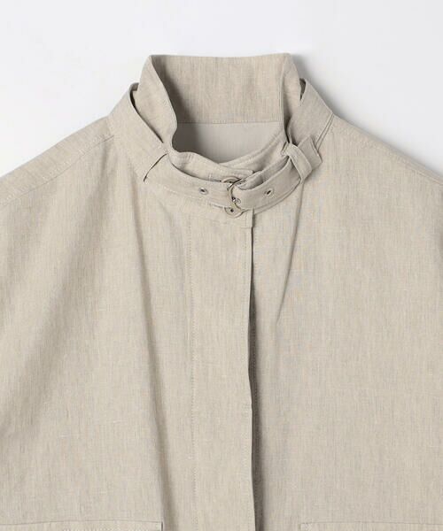 COMME CA PLATINUM / コムサ・プラチナ ブルゾン | 高密度リネンストレッチ フィールドジャケット | 詳細6
