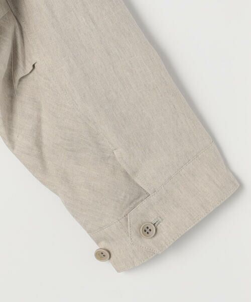 COMME CA PLATINUM / コムサ・プラチナ ブルゾン | 高密度リネンストレッチ フィールドジャケット | 詳細8