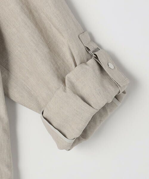 COMME CA PLATINUM / コムサ・プラチナ ブルゾン | 高密度リネンストレッチ フィールドジャケット | 詳細9
