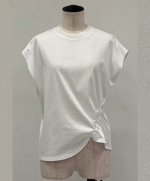 COMME CA PLATINUM / コムサ・プラチナ カットソー | アルビニスムース シャーリングトップス（01:ホワイト）