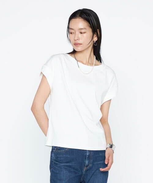 COMME CA PLATINUM / コムサ・プラチナ Tシャツ | スビンプラチナムスムース ボートネックTシャツ | 詳細4