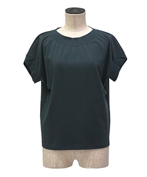 COMME CA PLATINUM / コムサ・プラチナ Tシャツ | スビンプラチナムスムース ボートネックTシャツ（21:ディープグリーン）