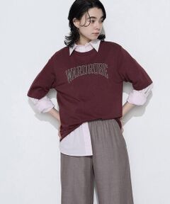 COMME CA PLATINUM / コムサ・プラチナ Tシャツ | ヴィンテージプレーティング天竺 ロゴプリントTシャツ