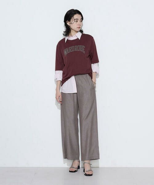 COMME CA PLATINUM / コムサ・プラチナ Tシャツ | ヴィンテージプレーティング天竺 ロゴプリントTシャツ | 詳細14