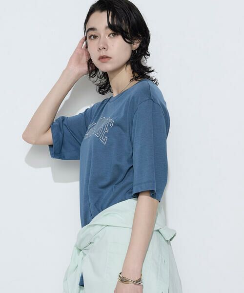 COMME CA PLATINUM / コムサ・プラチナ Tシャツ | ヴィンテージプレーティング天竺 ロゴプリントTシャツ | 詳細25