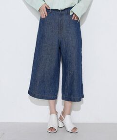 COMME CA PLATINUM / コムサ・プラチナ その他パンツ | 〔 +サイズ 〕 リネンデニム キュロットパンツ