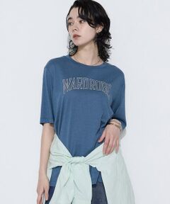 COMME CA PLATINUM / コムサ・プラチナ Tシャツ | 〔 +サイズ 〕 ヴィンテージプレーティング天竺 ロゴプリントTシャツ