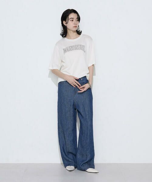 COMME CA PLATINUM / コムサ・プラチナ Tシャツ | 〔 +サイズ 〕 ヴィンテージプレーティング天竺 ロゴプリントTシャツ | 詳細1