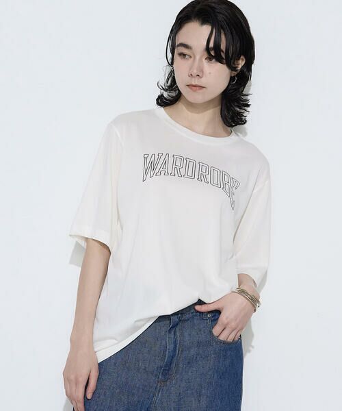 COMME CA PLATINUM / コムサ・プラチナ Tシャツ | 〔 +サイズ 〕 ヴィンテージプレーティング天竺 ロゴプリントTシャツ | 詳細3