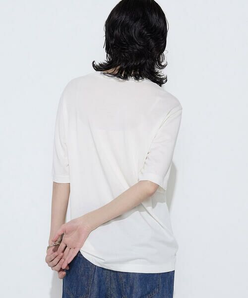 COMME CA PLATINUM / コムサ・プラチナ Tシャツ | 〔 +サイズ 〕 ヴィンテージプレーティング天竺 ロゴプリントTシャツ | 詳細6