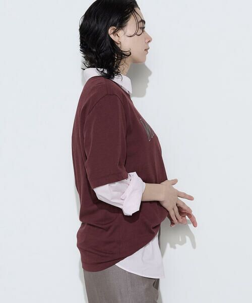 COMME CA PLATINUM / コムサ・プラチナ Tシャツ | 〔 +サイズ 〕 ヴィンテージプレーティング天竺 ロゴプリントTシャツ | 詳細19