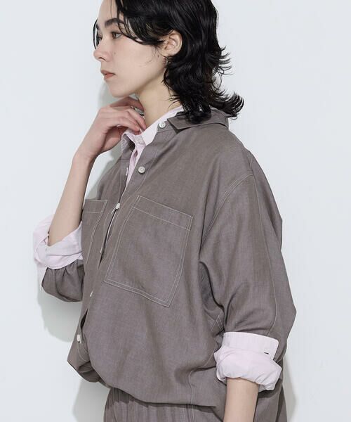 COMME CA PLATINUM / コムサ・プラチナ シャツ・ブラウス | オトナシャンブレー たっぷりシャツ | 詳細10