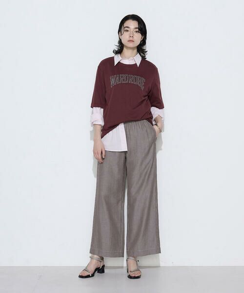 COMME CA PLATINUM / コムサ・プラチナ その他パンツ | オトナシャンブレー タックワイドパンツ | 詳細9