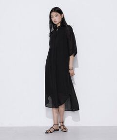 COMME CA PLATINUM / コムサ・プラチナ ロング・マキシ丈ワンピース | 【セットアップ対応】トリアセクールスラブ シャツワンピース