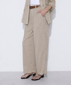 COMME CA PLATINUM / コムサ・プラチナ その他パンツ | 【セットアップ対応】【RE:撚】トリアセクールスラブ タックワイドパンツ