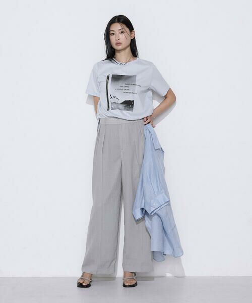 COMME CA PLATINUM / コムサ・プラチナ その他パンツ | 【セットアップ対応】【RE:撚】トリアセクールスラブ タックワイドパンツ | 詳細3