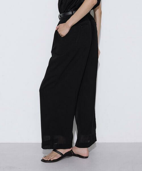 COMME CA PLATINUM / コムサ・プラチナ その他パンツ | 【セットアップ対応】【RE:撚】トリアセクールスラブ タックワイドパンツ | 詳細20