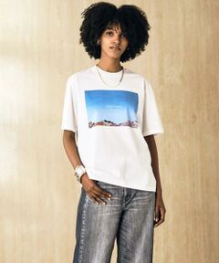 COMME CA PLATINUM / コムサ・プラチナ Tシャツ | スビンプラチナム天竺 フォトプリントTシャツ