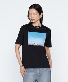 COMME CA PLATINUM / コムサ・プラチナ Tシャツ | スビンプラチナム天竺 フォトプリントTシャツ
