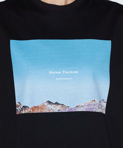 COMME CA PLATINUM / コムサ・プラチナ Tシャツ | スビンプラチナム天竺 フォトプリントTシャツ | 詳細12