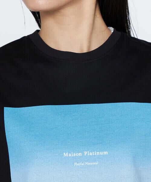 COMME CA PLATINUM / コムサ・プラチナ Tシャツ | スビンプラチナム天竺 フォトプリントTシャツ | 詳細9