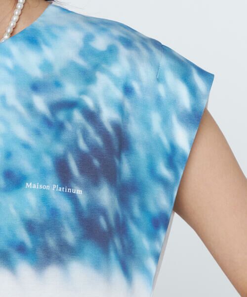 COMME CA PLATINUM / コムサ・プラチナ Tシャツ | アルビニスムース 水面プリントTシャツ | 詳細9