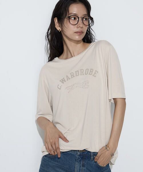 COMME CA PLATINUM / コムサ・プラチナ Tシャツ | フィブリル天竺 ジャガープリントTシャツ | 詳細5