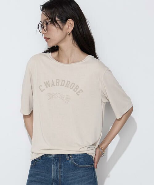 COMME CA PLATINUM / コムサ・プラチナ Tシャツ | フィブリル天竺 ジャガープリントTシャツ | 詳細6