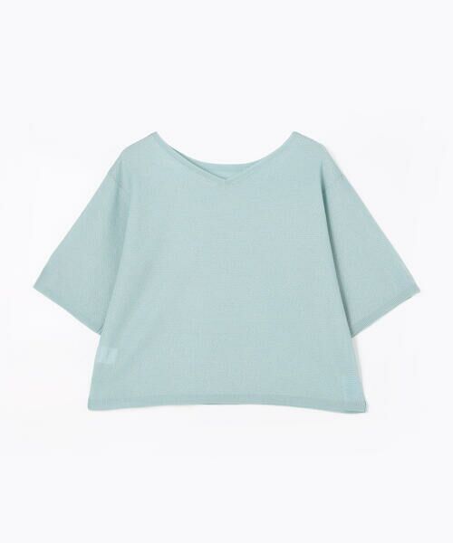 COMME CA PLATINUM / コムサ・プラチナ ニット・セーター | 【前後2WAY】ジャカード柄 シアーニットTシャツ | 詳細28