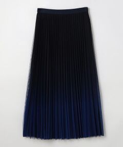 COMME CA PLATINUM / コムサ・プラチナ ロング・マキシ丈スカート | グラデーションプリント リバーシブルプリーツスカート