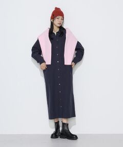 COMME CA PLATINUM / コムサ・プラチナ ロング・マキシ丈ワンピース | コットンタイプライター ワークシャツワンピース