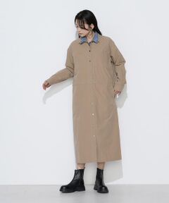 COMME CA PLATINUM / コムサ・プラチナ ロング・マキシ丈ワンピース | コットンタイプライター ワークシャツワンピース