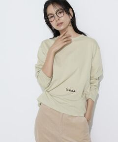 COMME CA PLATINUM / コムサ・プラチナ Tシャツ | 〔+サイズ〕スビンコットン100/2天竺 刺繍入りロンT