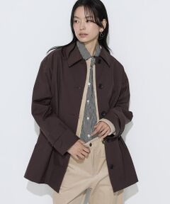 COMME CA PLATINUM / コムサ・プラチナ ステンカラーコート | 〔+サイズ〕3LAYERタフタステンカラー コート
