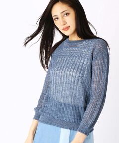 COMME CA PLATINUM S-SIZE / コムサ・プラチナ エスサイズ ニット・セーター | 透かし柄ニット プルオーバー