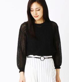 COMME CA PLATINUM S-SIZE / コムサ・プラチナ エスサイズ ニット・セーター | 透かし柄ニット プルオーバー