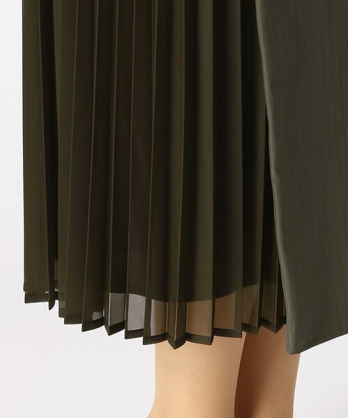 COMME CA PLATINUM S-SIZE / コムサ・プラチナ エスサイズ ロング・マキシ丈スカート | 異素材プリーツ ドッキング 巻き風スカート | 詳細6