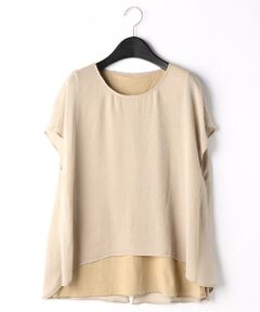 COMME CA PLATINUM S-SIZE / コムサ・プラチナ エスサイズ シャツ・ブラウス | 〔Sサイズ〕リボン付 レイヤード風プルオーバー