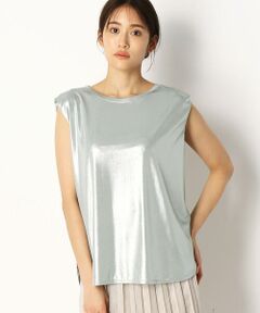 COMME CA PLATINUM S-SIZE / コムサ・プラチナ エスサイズ タンクトップ | 〔Sサイズ〕箔プリントジャージー タンクトップ