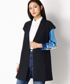 COMME CA PLATINUM S-SIZE / コムサ・プラチナ エスサイズ ベスト | 〔Sサイズ〕麻２ＷＡＹストレッチ ジレ